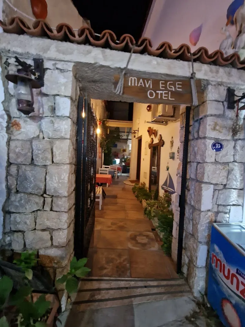 Mavi ege cafe butik otel görünüm